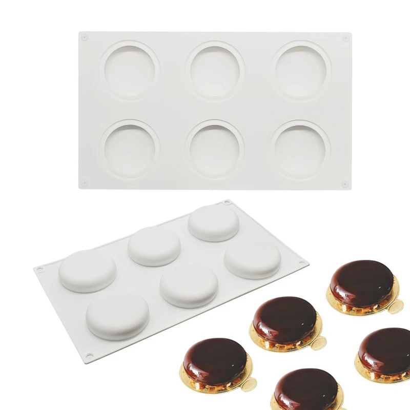 Meibum 6 полости комбинации торт силиконовые формы пирожное кольцо плесень оборудование для выпечки мусс десерт украшения лоток выпечки инструменты