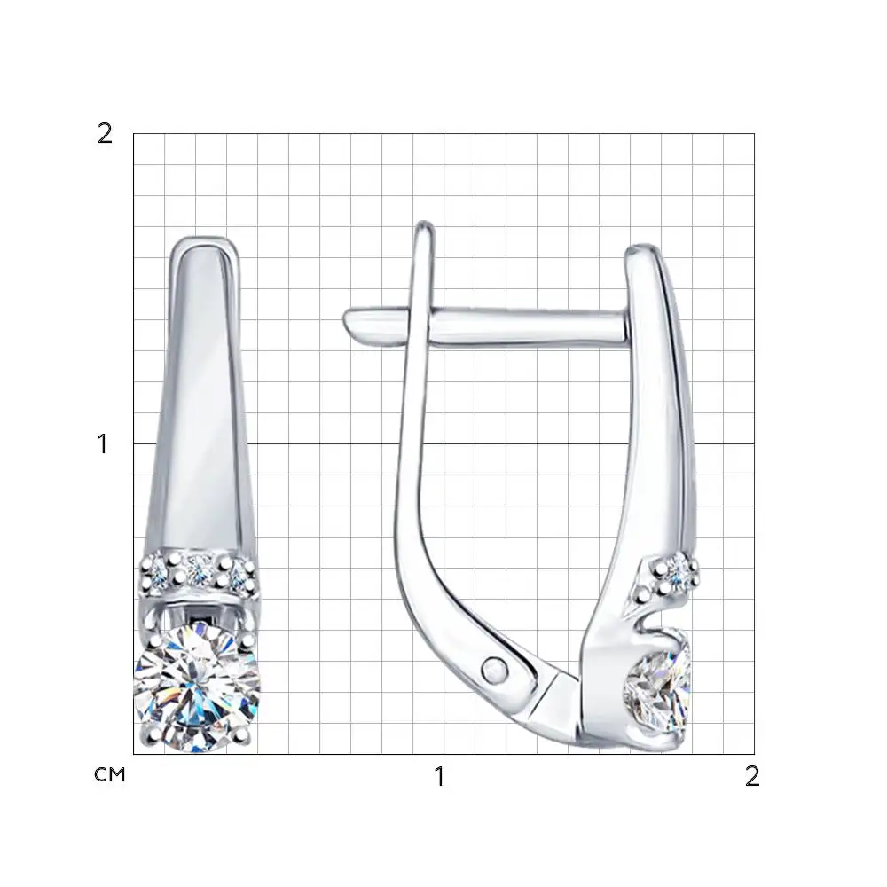 Серьги SOKOLOV из серебра со Swarovski Zirconia