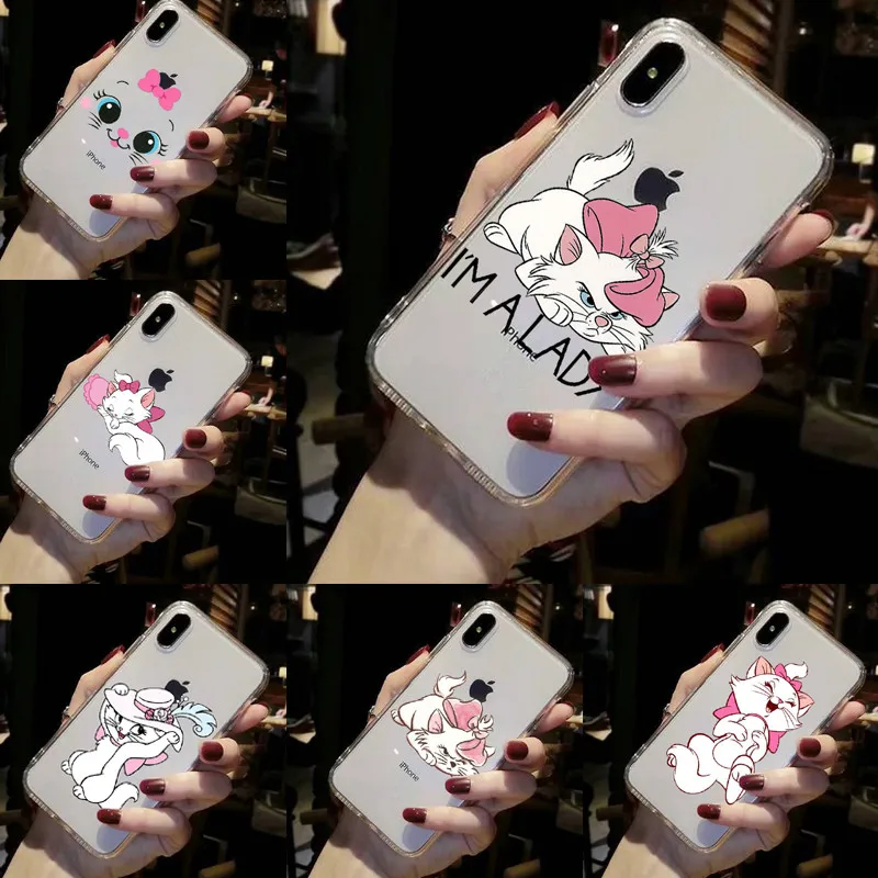 Мультяшные аристокаты Marie Cats кошка из мягкого силикона ТПУ чехол для iPhone XS Max 8 7 6 5