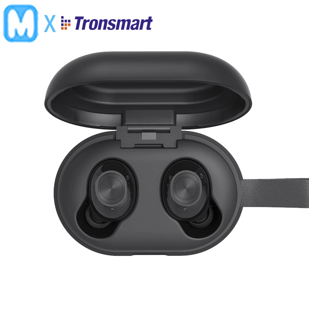 Tronsmart Spunky Beat Bluetooth TWS наушники IPX5 водонепроницаемые беспроводные soundsport наушники настоящие беспроводные стерео наушники - Цвет: Black Color