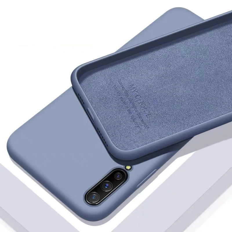 Gray Жидкий силиконовый чехол для samsung Galaxy A10 A20 A30 A50 A40 A70, мягкий силиконовый чехол на заднюю панель для samsung M10 M20 M30 - Цвет: Gray