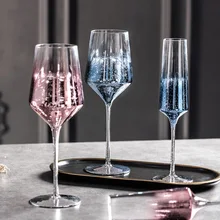 Синий золотой розовый кристалл, стекло со звездным небом бокал для вина Кубок бокал для коктейлей дома вечерние бокалы для шампанского персональный стеклянный стакан