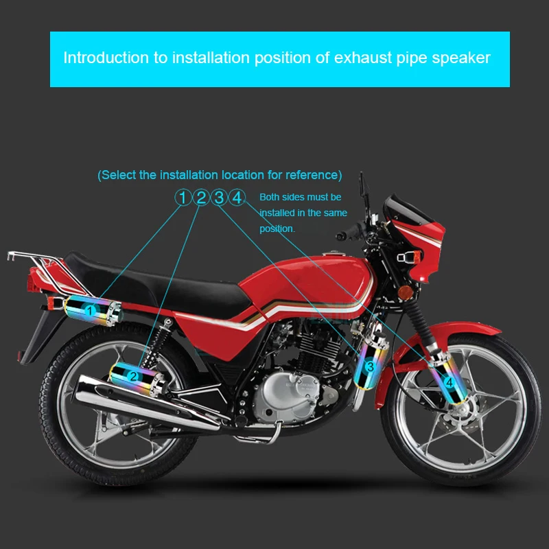 Car and motorcycle Bluetooth audio battery car subwoofer electric car speaker with remote control exhaust pipe simulator