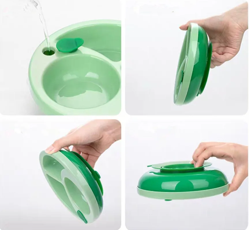 anti-fall bowl+Spoon Fork set Baby insulation bowl Anti-slip suction Feeding bowl Learning Dishes children  tableware bowl