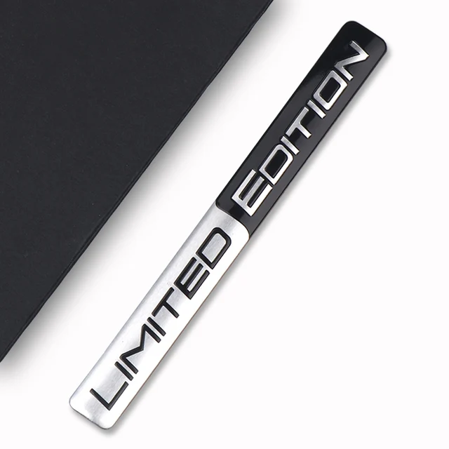 1pcs  Aluminum LIMITED Edition Emblem Badge Body Side Fender Sticker For  BMW Audi Honda Peugeot Benzs Dodge Citroen Renault Silver Black