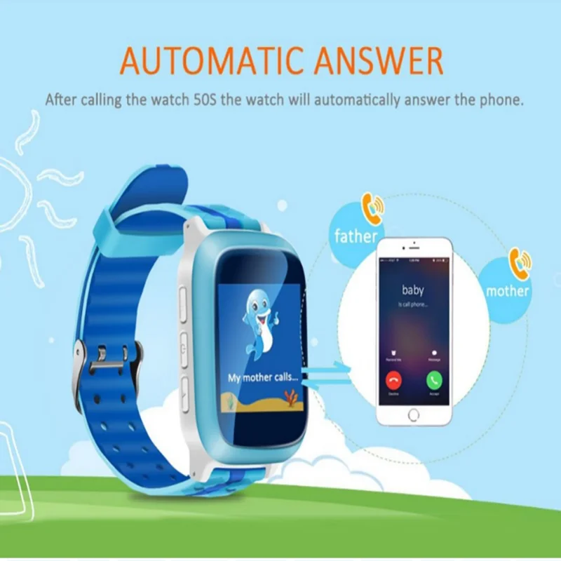 Дети SOS Кнопка Bluetooth DS18 дети Smartwatch Gps трекер Водонепроницаемый ребенок