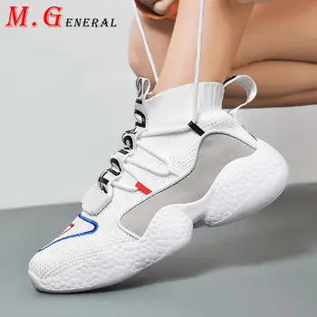 

Warm Sneakers Women High Top Platform Sports Shoes Sport Air Mesh Womens Running Shoes for Couple Graffiti Stretch Sock Shoe B07