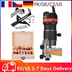 Tondeuse électrique pour le travail du bois, 30000 tr/min, 6.35MM, ciseleur à bois, Machine à découper, fraiseuse 