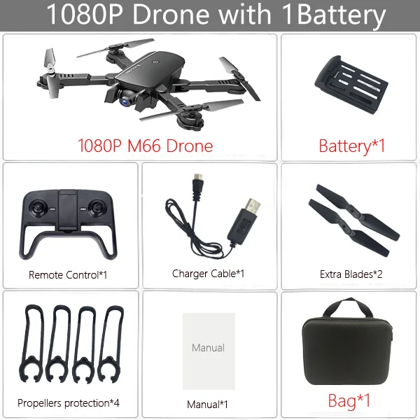 1080P 1B Bag Black LAUMOX M66 Радиоуправляемый Дрон с камерой 4K широкоугольный оптический поток позиционирования жестов фото Wi-Fi FPV складной Квадрокоптер Дрон Vs XS812 - Цвет: 1080P 1B Bag Black