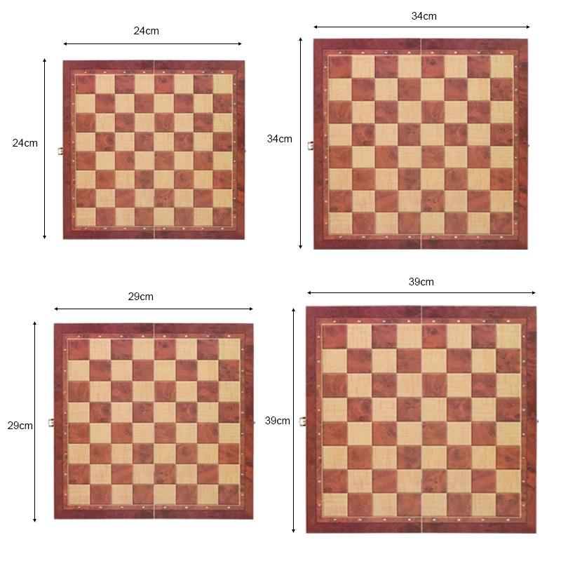 Magnetic Wooden Foldable Chess Set - Image 3