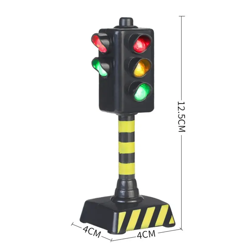 Mini Traffic Signs Road Light Block with Sound LED Children Safety Kids Educational Toys Perfect Gifts 6