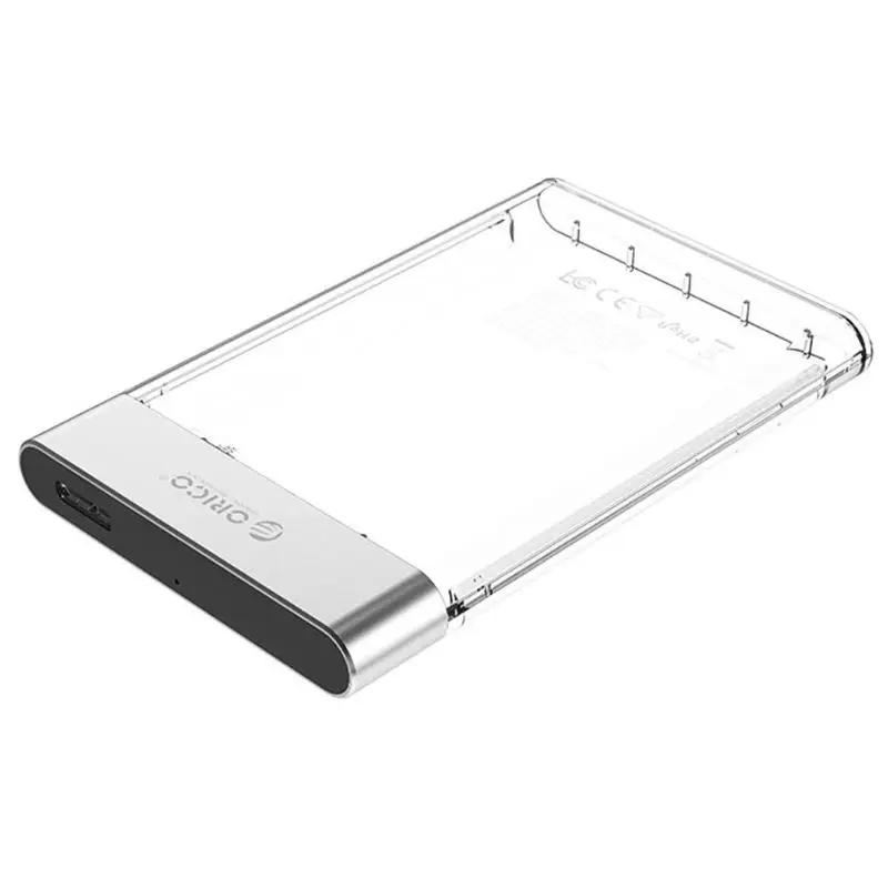 ORICO HDD SSD чехол USB3.0 корпус жесткого диска 2,5 дюймов прозрачная поддержка UASP протокол для 7-9,5 мм HDD