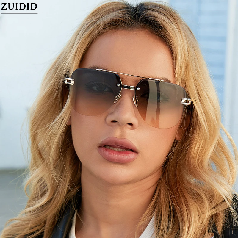 

Fashion Rimless Sunglasses Women Square Luxury Sunglasses For Men Vintage Luxe Oculos De Sol Masculino Zonnebril Heren Vogue