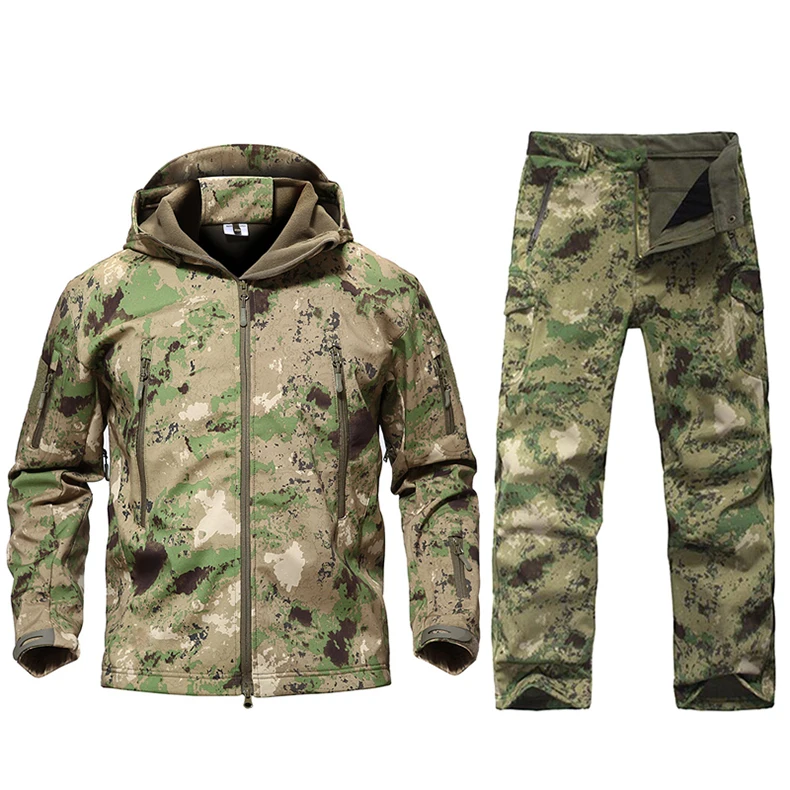 Новая мужская Тактическая Военная форма, одежда, водонепроницаемая армейская Боевая форма, тактические штаны, Мужская камуфляжная одежда для охоты
