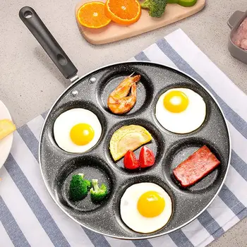 

7 Holes Eggs Frying Pot Omelet Pan Non-stick Egg Pancake Steak Omelette Pans Kitchen Breakfast Maker