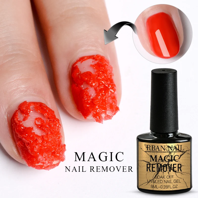 

RBAN NAIL Burst Magic Nail Remover UV LED Gel Nail Polish Cleaner Sticky Layer Gel Nail Degreaser Sock OffGel Lak Remover