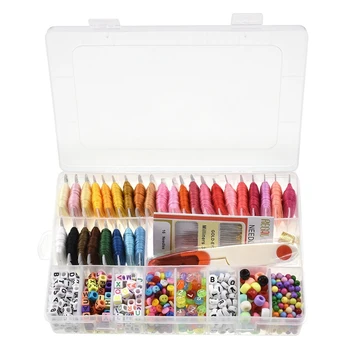 

Bracelet Making Kit, Embroidery Bracelet String with Alphabet Letter Beads Pony Beads for Bracelets and Jewelry Making