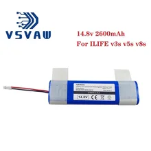 

Original Rechargeable Battery For ILIFE V3s V5s V8s DF45 DF43 V3 X3 V50 V55 V5Lpro 14.8V 2600mAh Robotic Cleaner Parts