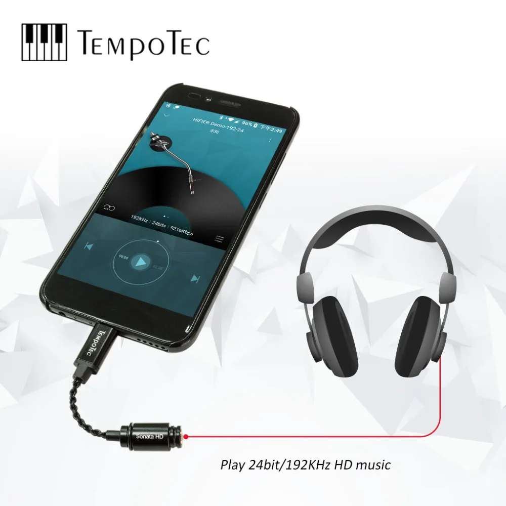 Усилитель для наушников TempoTec Sonata HD TYPE C до 3,5 мм адаптер DAC для телефона Android PC MAC Портативное аудио