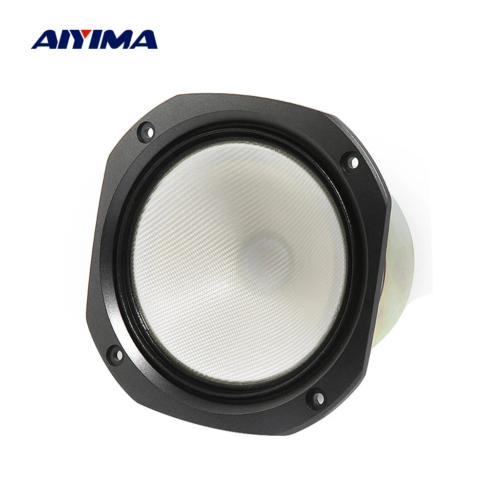 AIYIMA 1Pc 5 Inch Midrange Woofer Speaker 4 Ohm 25W Bass Low Frequency