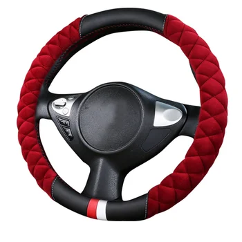 

Universal Soft Warm Wool Plush Fuzzy Auto Car Steering Wheel Cover For Winter