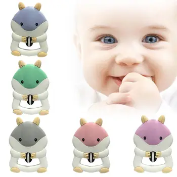 

Baby Teether Baby Silicone Tooth Gel Creative Cartoon Squirrel Infants Chew toy Newborn Kids Tooth Molar Stick Teether