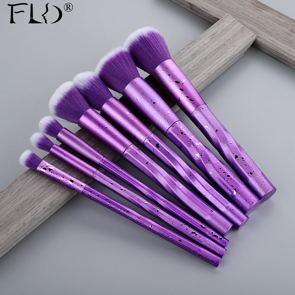 Набор профессиональных кистей для макияжа FLD7pcs лица пудры основы бровей ресниц