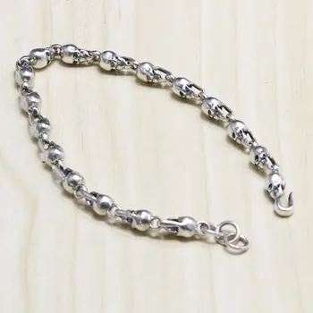 

Starfield S925 Sterling Silver Men Women Jewelry Punk Hip-hop Style Retro Thai Silver Cool Skeleton Bracelet Homme