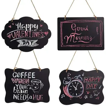 

Chalkboard Sign Hanging Double-Sided Erasable Message BoardSmall Hanging Liquid Chalkboard Signs with Hanging String for Wedding