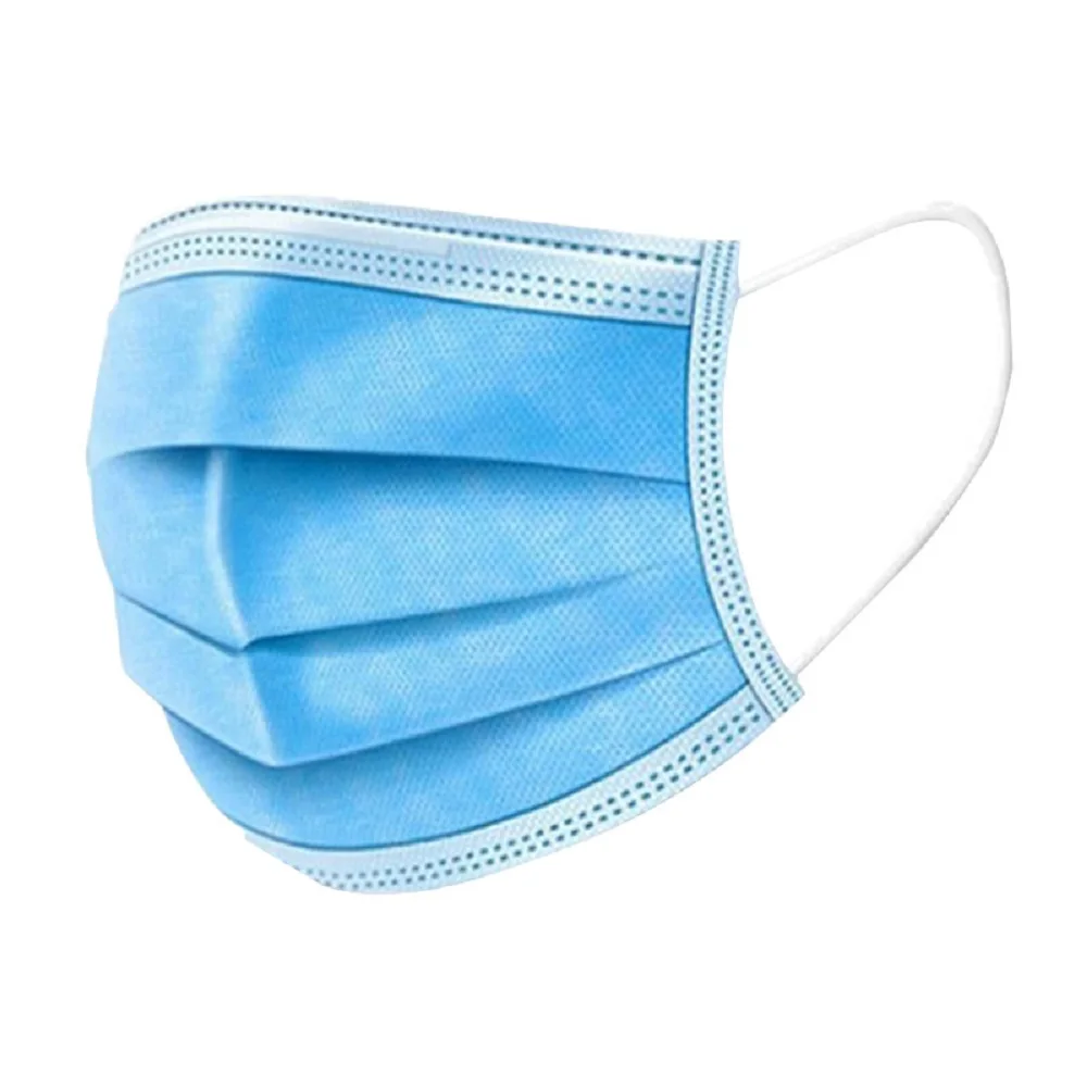 

50Pcs Disposable 3-Layer Masks, Anti Dust Breathable Disposable Earloop Mouth Face Mask Mask Blue