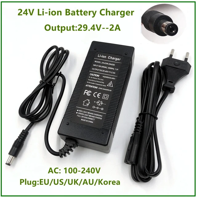 Chargeur de batterie,Chargeur de batterie au lithium série 7,29.4V