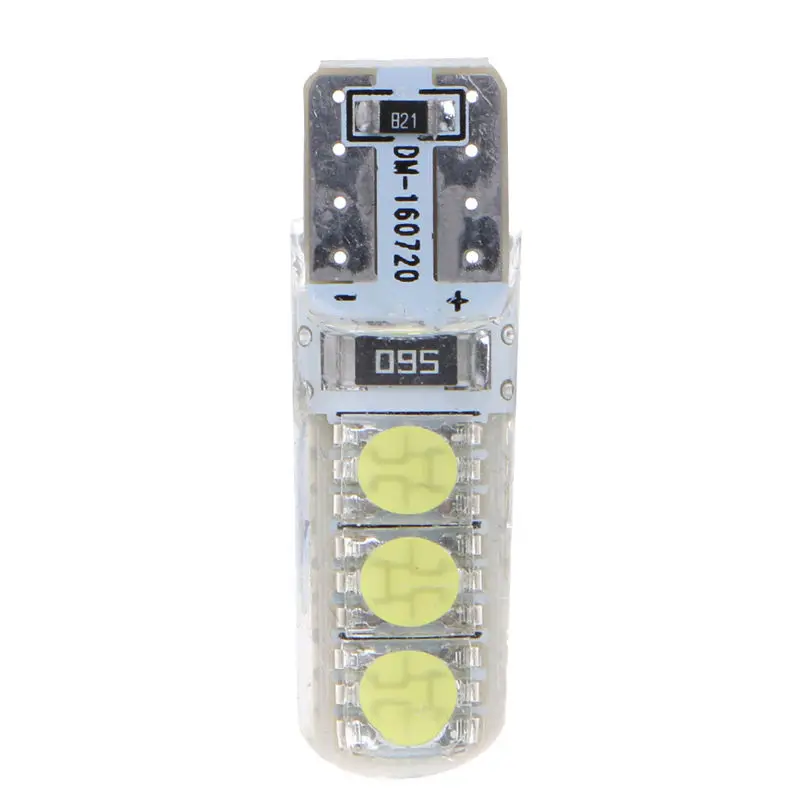 1х T10 W5W 5050 6LED силикагель авто лампы Ширина лампы номерного знака светильник авто лампа автомобильный светильник s