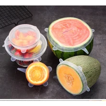 6 шт./компл. универсальная силиконовая крышка чаши свежая сохраняющая Мягкая силиконовая крышка колпачки для емкость блюдо аксессуары для кемпинга на открытом воздухе