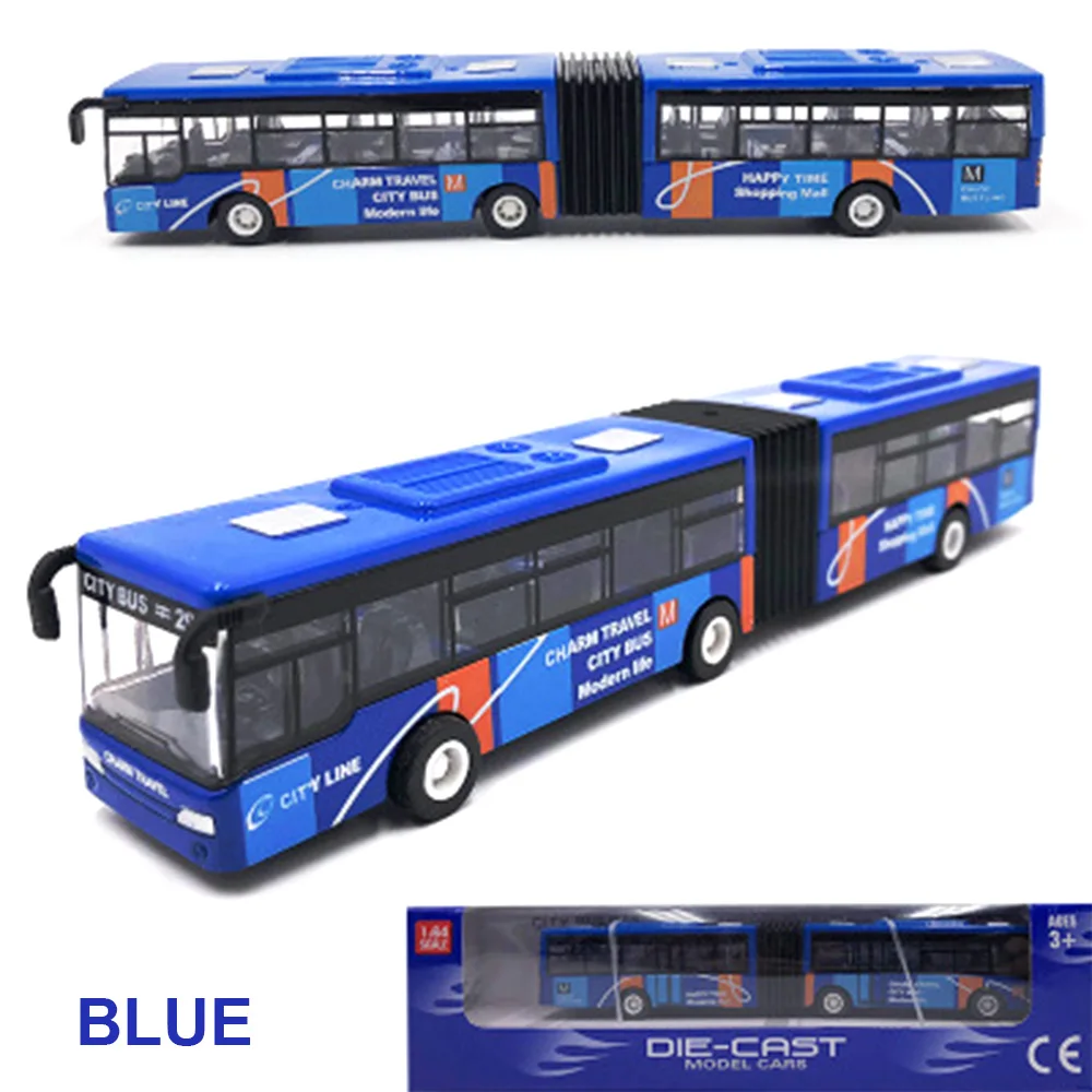 Blue 1 Набор, многоцветная внутренняя коллекция, игрушечный автобус из сплава, модель автобуса, интересный стол, игрушечный автомобиль из сплава, карманное украшение, развивает интерес - Цвет: Blue