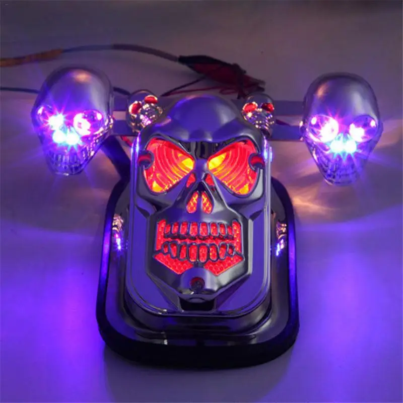 Motorcycle and Electromobile Accessories JOKER Model Modified Skull Shape Taillight Ghost Head LED Brake |