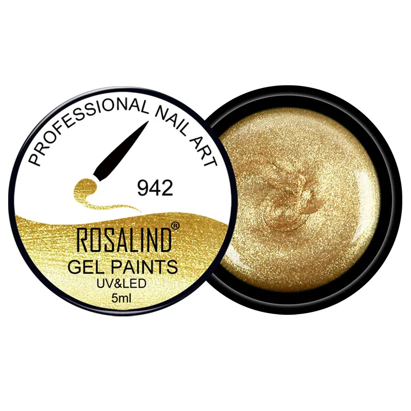 RF942 ROSALIND Гель-лак с блестками Гель-лак для ногтей гибридные Лаки гель блестящая живопись ногти искусство поли УФ Топ базовый праймер для маникюра - Цвет: RF942