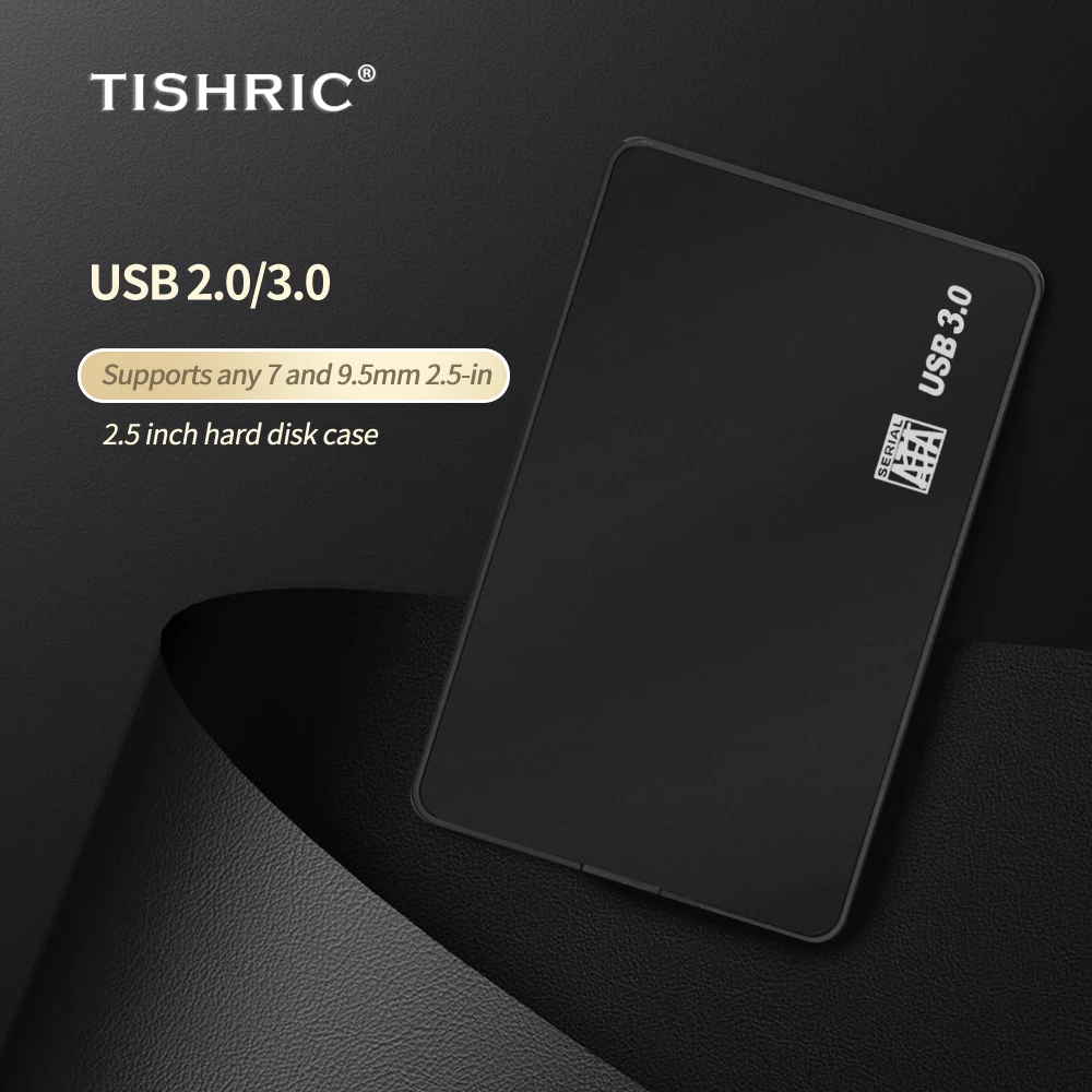 TISHRIC- HD ̽ USB 3 USB2.0/3.0 SSD ϵ ũ ̺ HDD ڽ/Ŭ , 2.5 HD SATA to USB ִ 10 ׶Ʈ 5Gbps