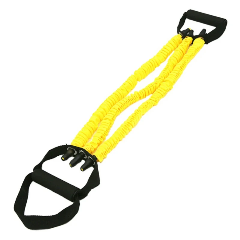 3-tube Portable Yoga Pull Rope Chest Expander Exercise Fitness Elastic Rope Tube Workout Training Resistance Bands Belt new