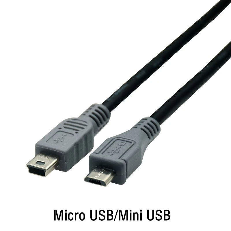 

Кабель-переходник с Micro USB на Mini USB OTG, 25 см, 0,5 м, 1 м