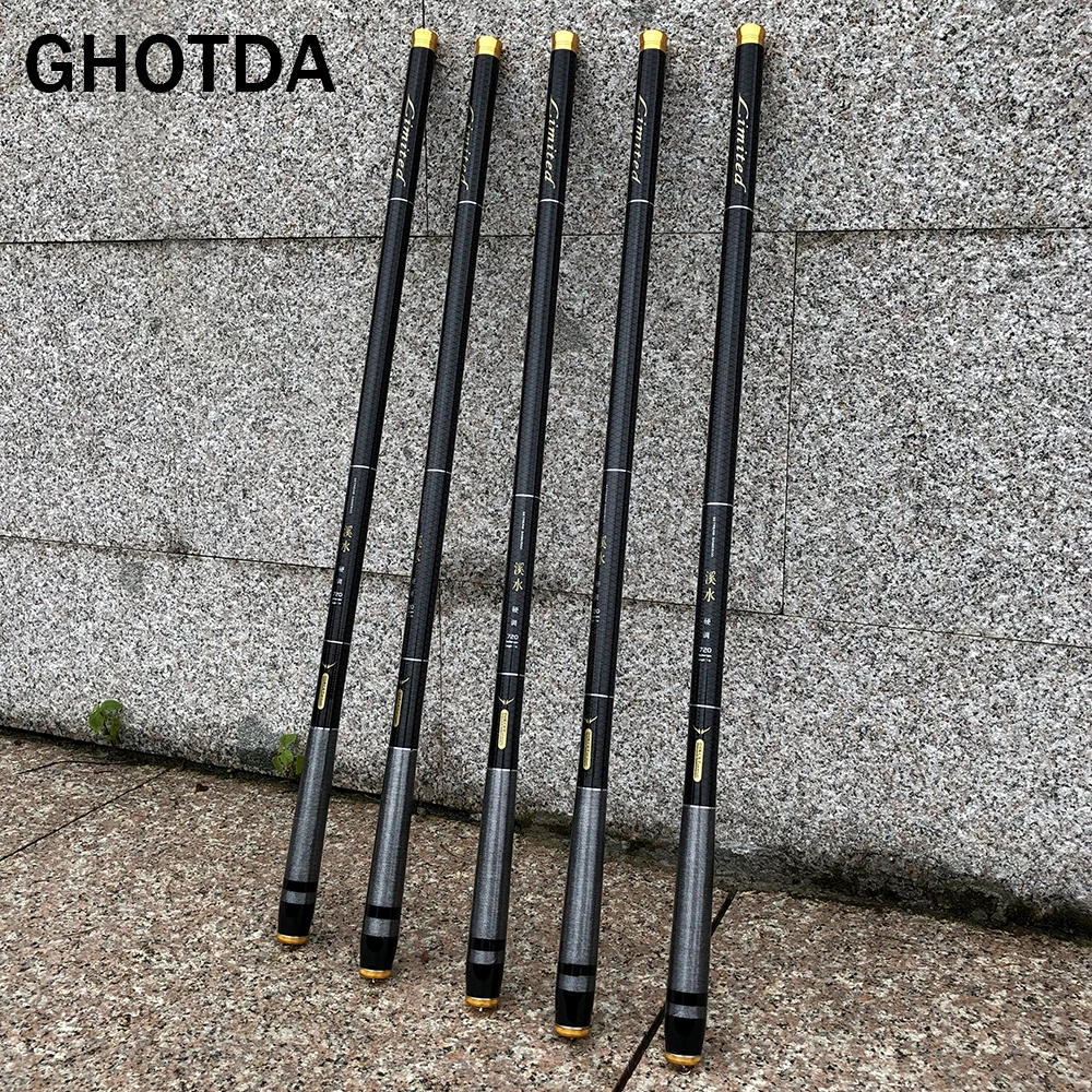 GHOTDA 3.6M 7.2M Telescopic Fishing Rod High Carbon Portable Super Hard Stream Rod|Fishing Rods| - AliExpress