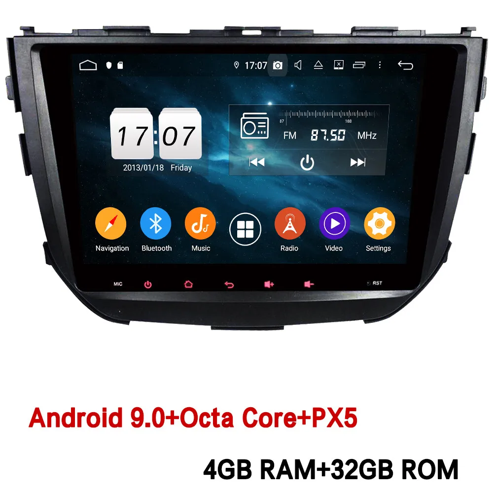 Klyde " ips 4G Android 9 Восьмиядерный 4 Гб ОЗУ 64 Гб ПЗУ DSP BT автомобильный DVD мультимедийный плеер стерео для Suzuki Vitara Breeza - Цвет: 4GB RAM x 32GB ROM