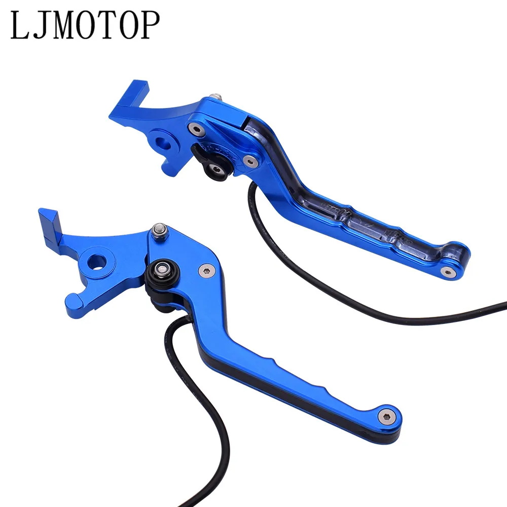 Blue Парковочные складные рычаги для YAMAHA NMAX 155 N-MAX155 N-MAX150 NMAX150 мотоциклетные алюминиевые тормозные рычаги сцепления - Цвет: Blue