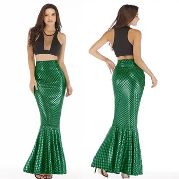 

Sexy Half-length Trumpet Mermaid Skirt Women Long Fish Tail Slim Sheathy Skirts For Ladies Young Girls