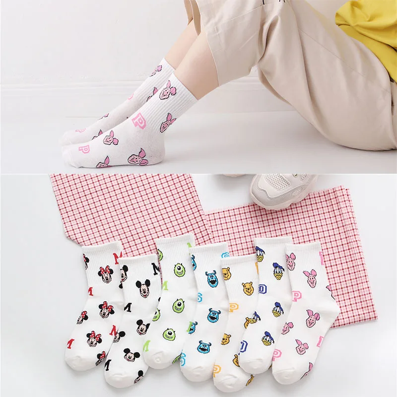 

New Mickey Mouse Donald Shock Socks Autumn Winter New Japanese Cartoon Creative Women Socks Trendy Socks