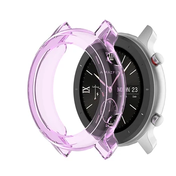 

TPU Protective Case for Amazfit GTR 42/47mm Soft Cover Protector Smart Watch Accessories Shell Frame Bumper @M23