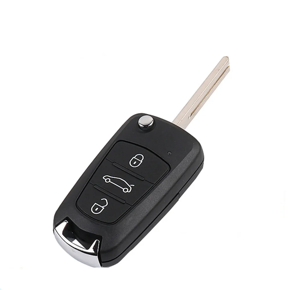 Keychannel 3 Buttons Flip Car Remote Replacement Car Key Shell For GREAT WALL C30 HAVAL H1 Folding Key Cover TOY40 Blade