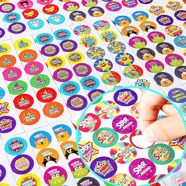 Motivational Stickers for Kids, Round Reward Stickers, Cartoon Stickers,  Teacher Incentive Stickers for School, Classroom Encouraging Reward  children and students Behavior - 1 -inch 