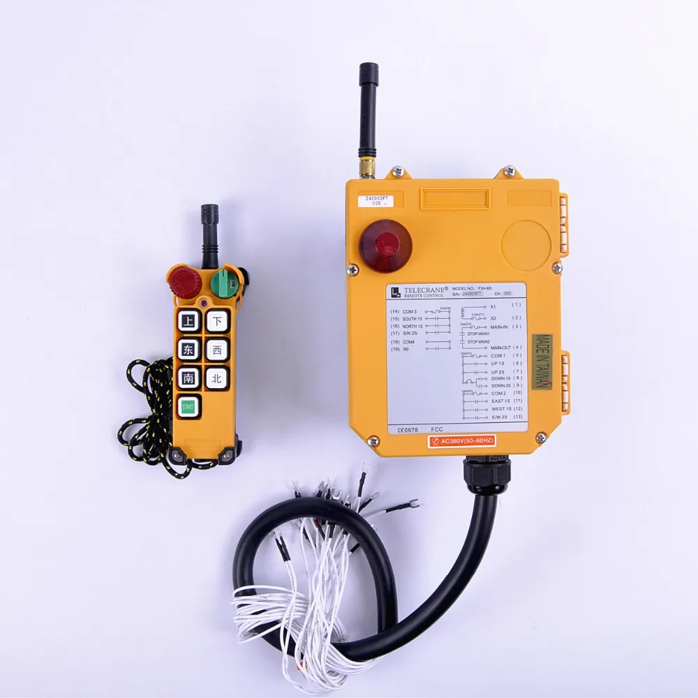 F24-6D 36V 220V 380V VHF: 310-331 MHz(включает 1 передатчик и 1 приемник)/TELEcrane крановое дистанционное управление