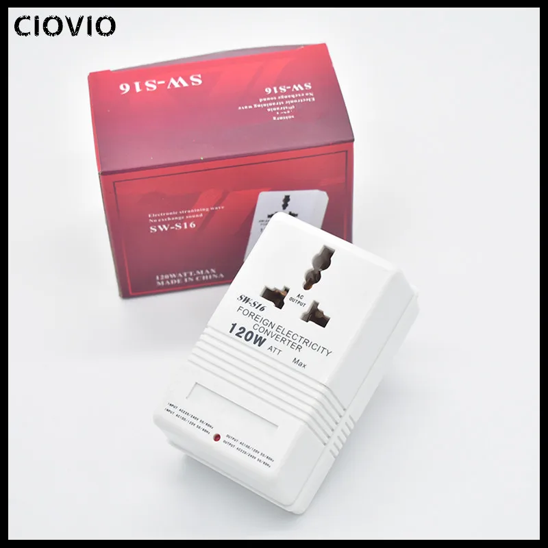 CIOVIO 220 В до 110 В преобразователь обмена трансформатор 80 Вт 120 Вт 300 Вт 500 Вт дорожное Двухканальное питание конвертер 110 В до 220 В