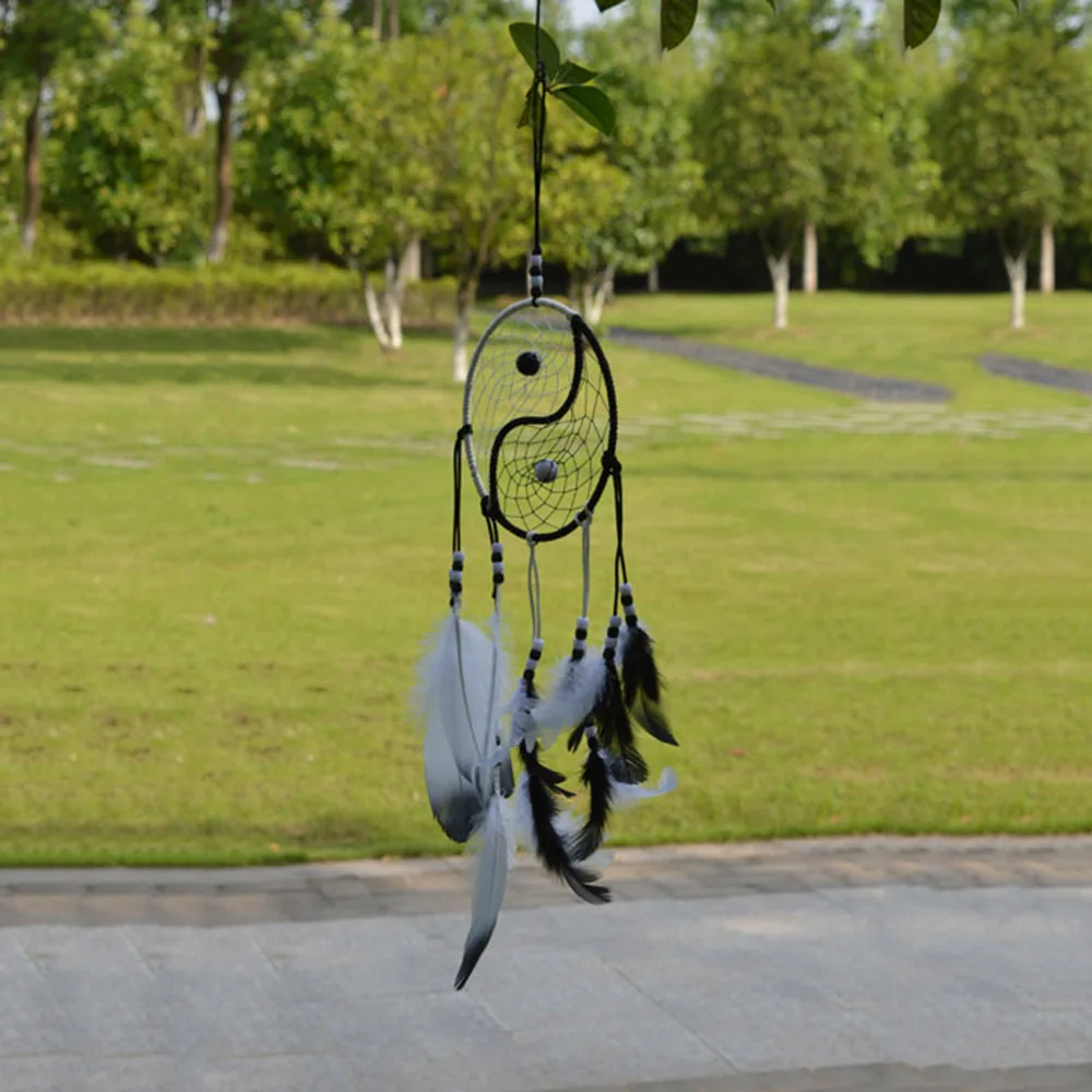 Creative China Ethnic-Style And Yang Tai Chi Dreamcatcher Hanging Decoration Home Bed& Breakfast Retro Hanging Pendant Wind Chi